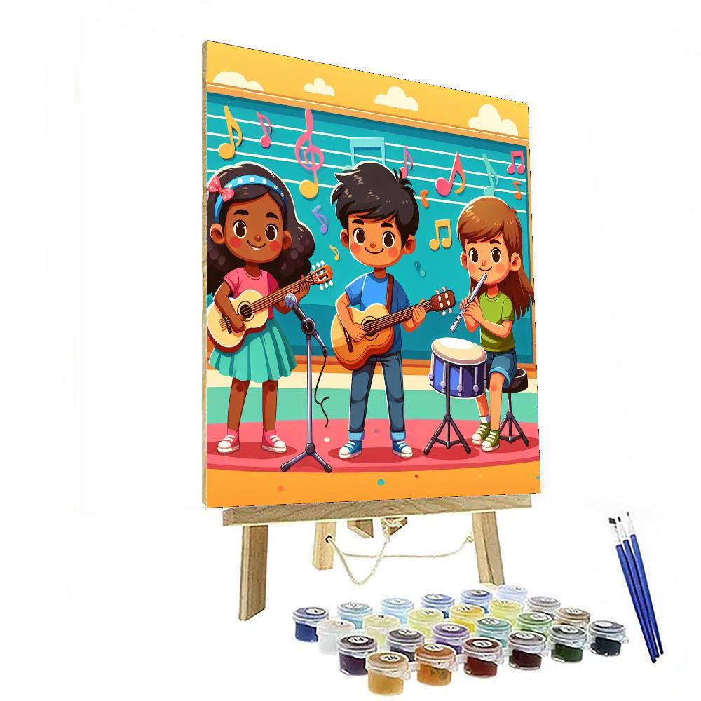 Joyful Music Band Painting By Numbers Kit