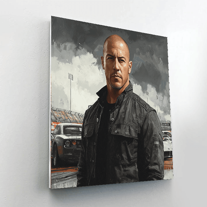 Vin Diesel: The Rugged Force Behind Dominic Toretto Numbered Painting Kits