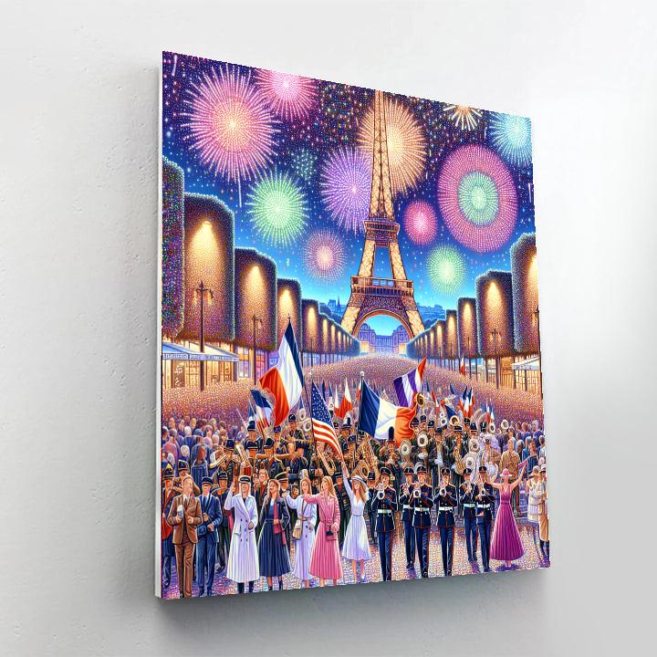 Bastille Day Celebrations - France Painting By Numbers Kit