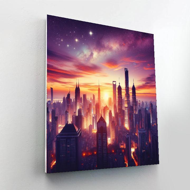 Urban Skyline Majesty DIY Paint By Numbers