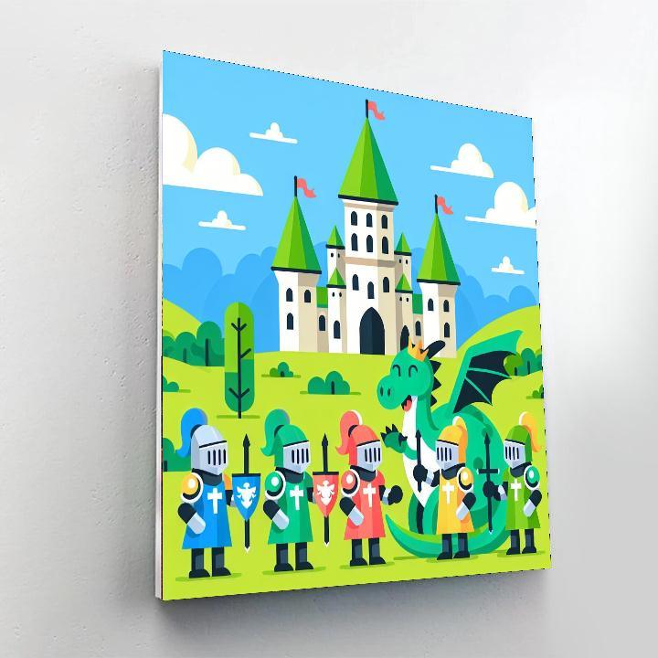 Castle And Dragon Tale Paint By Numbers Art