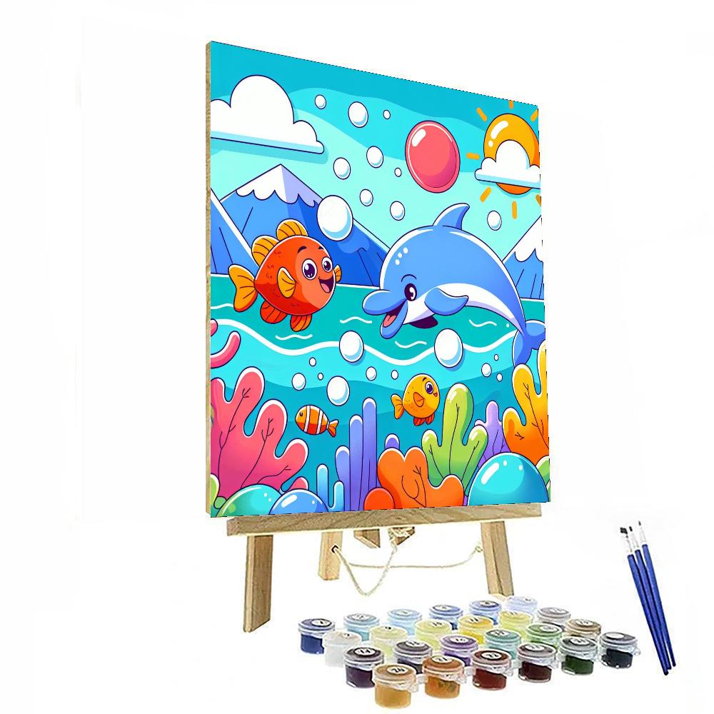Happy Underwater Scene Paint By Numbers