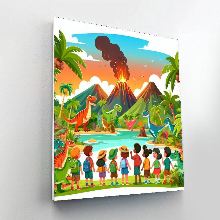 Dino Island Quest Paint By Numbers