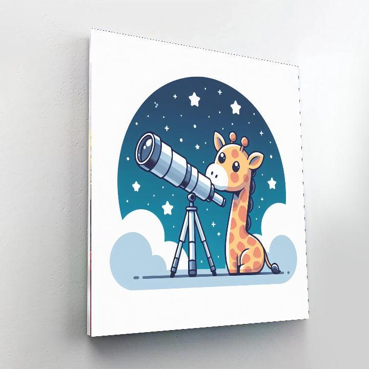 Galactic Giraffe Paint By Color