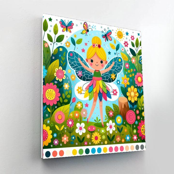 Friendly Fairies In The Garden Paint By Numbers Art