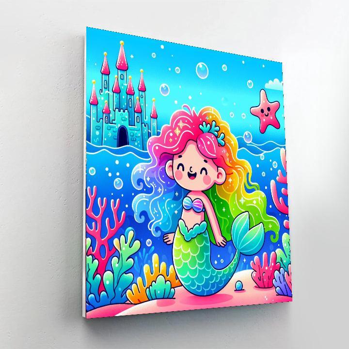 Underwater Mermaid Palace Paint By Numbers Kits