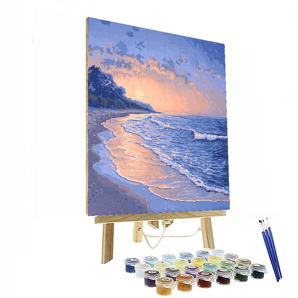 Utagawa Hiroshige Inspired The Beauty Of Evening Tides  Number Painting