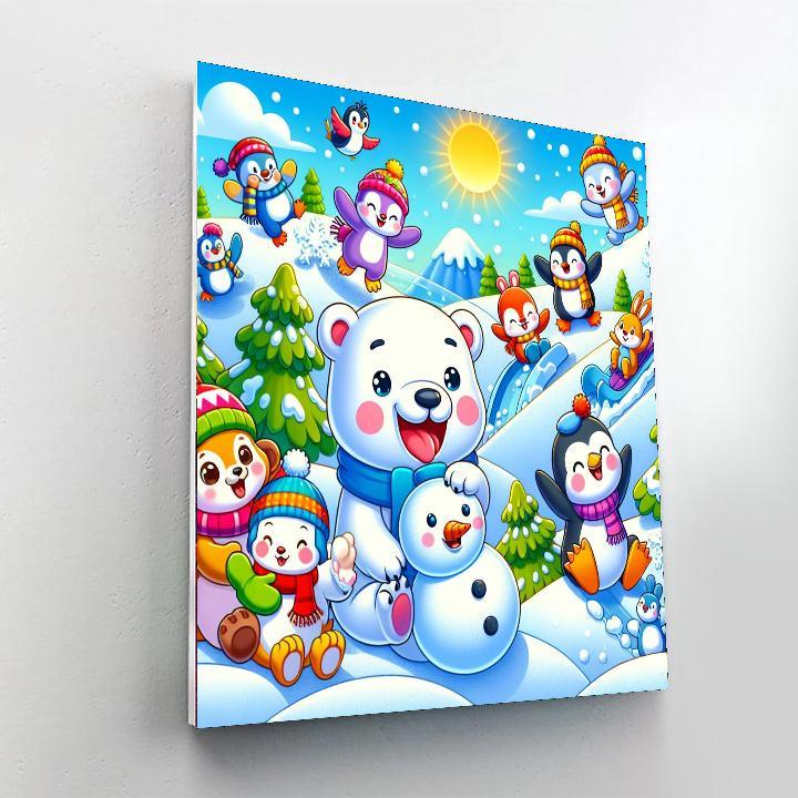 Cuddly Winter Adventure Paint By Color
