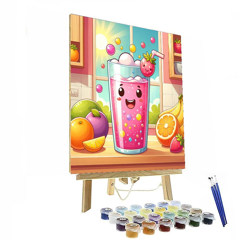 Bubbly Beverage Painting Number Kit