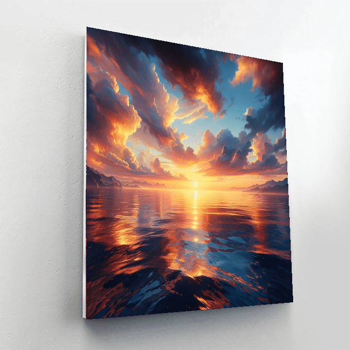 Dynamic Coastal Sunrise Painting By Numbers Kit
