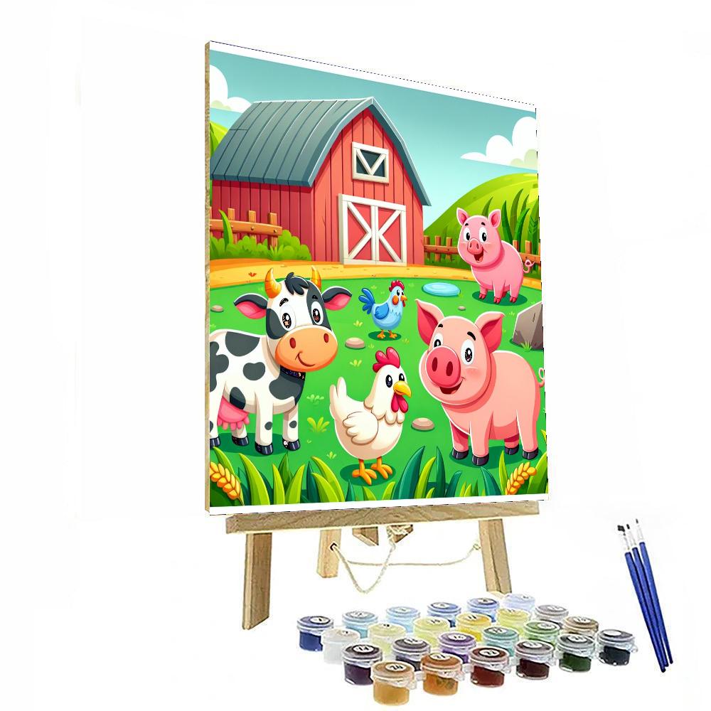 Funny Farmyard Adventure Numbered Painting Kits