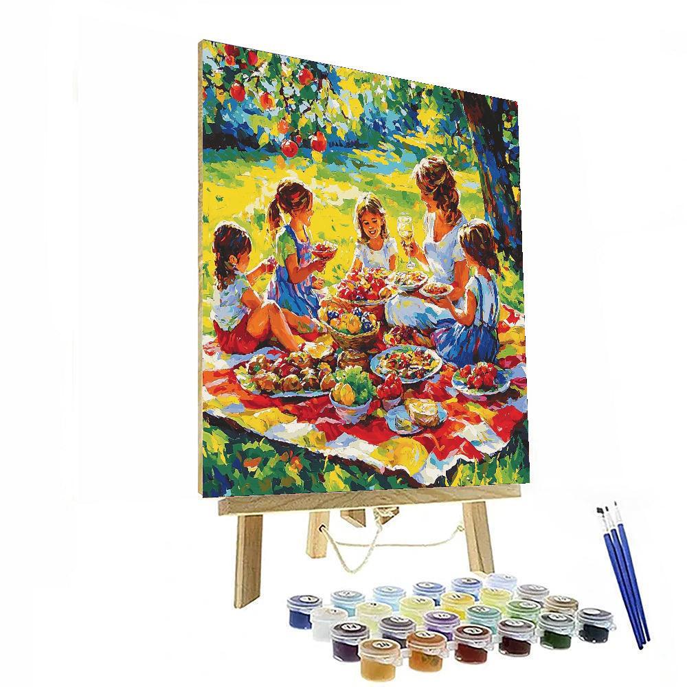The Picnic Blanket Number Painting