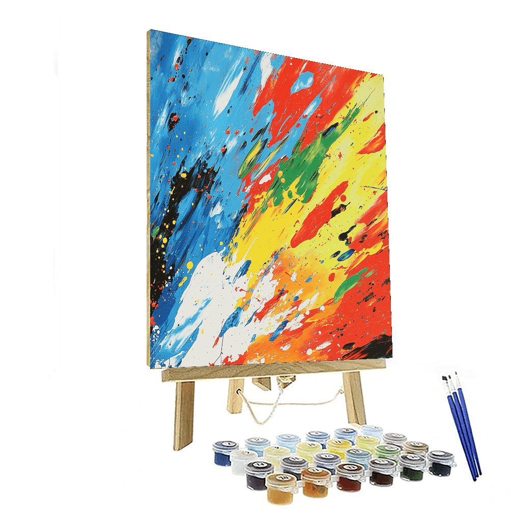 Pollock Inspired Abstract Expression - DIY Painting By Numbers Kit