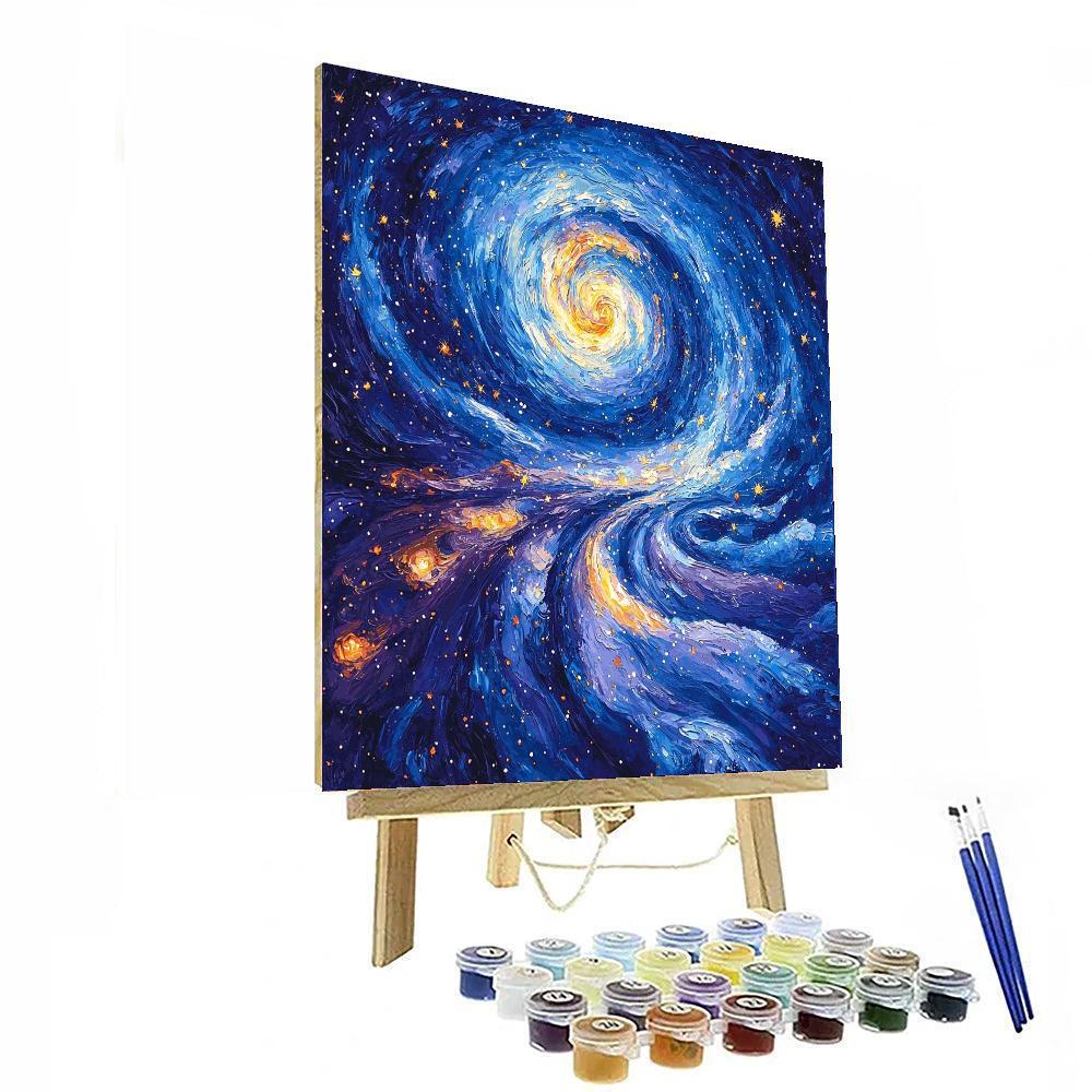 Vincent Van Gogh Inspired Galactic Whirlwind  Paint By Number