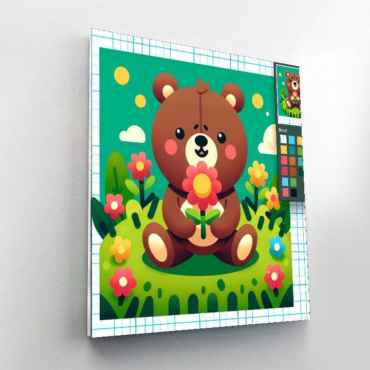Sweet Little Bear DIY Paint By Numbers