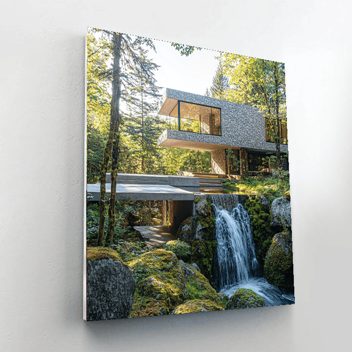 Fallingwater House - Pennsylvania Number Painting