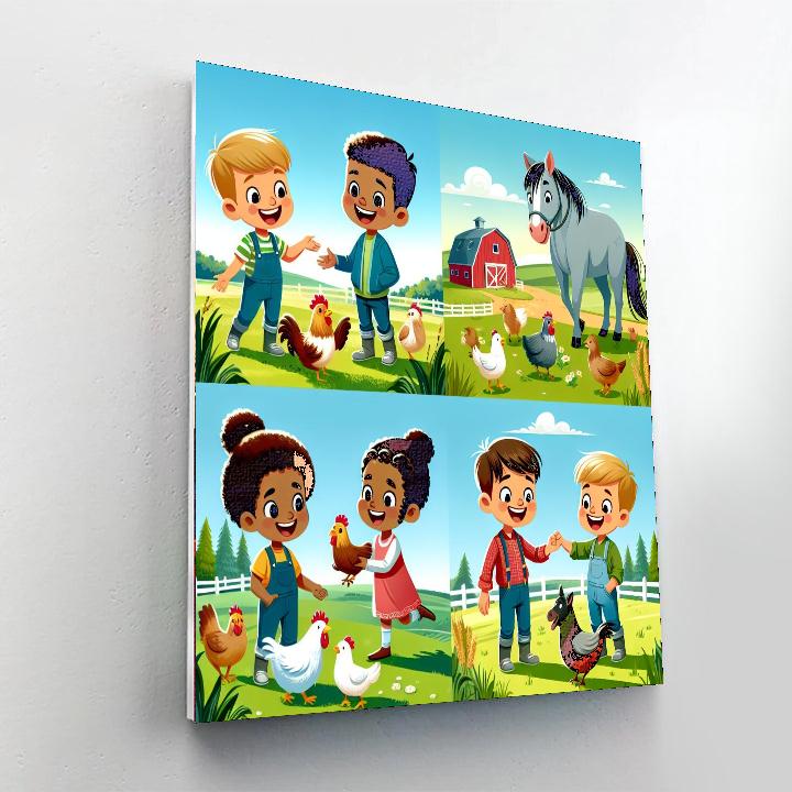Friendship On The Farm Paint By Numbers Kits