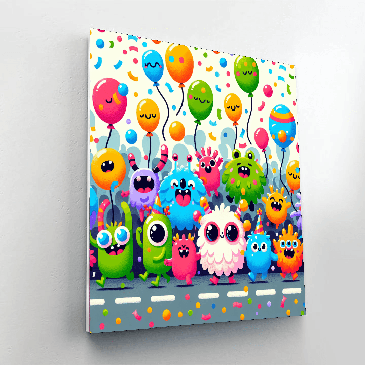 Silly Monsters On Parade Paint By Color