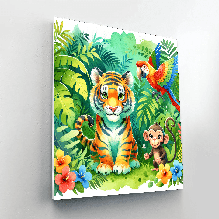 Friendly Jungle Adventure - DIY Painting By Numbers Kit