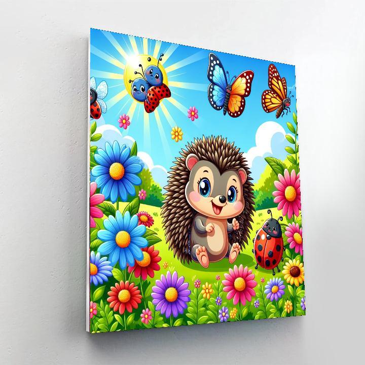 Cuddly Creatures In The Garden Paint By Numbers