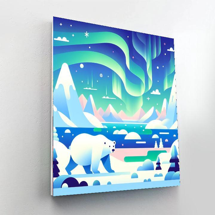 Polar Bear's Ice World Paint By Numbers