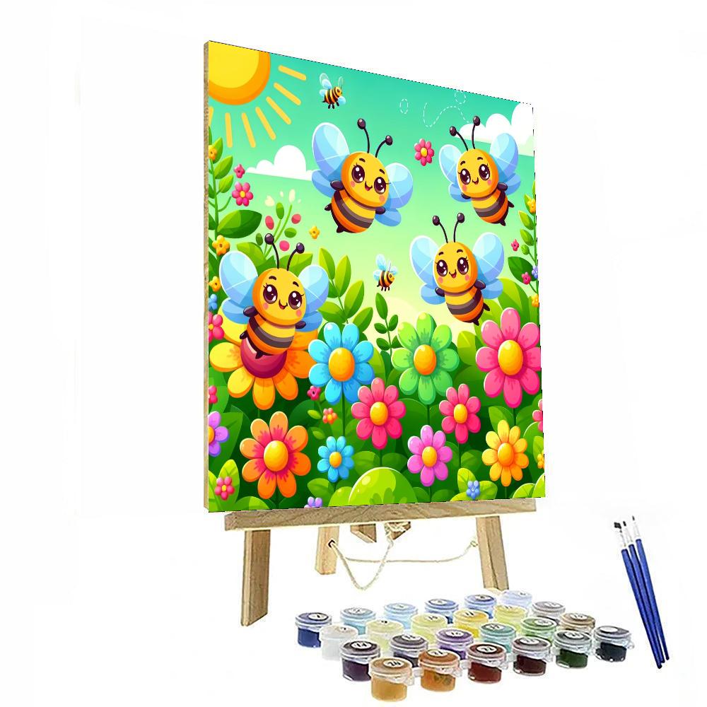 Busy Bees At Work Paint By Numbers Art