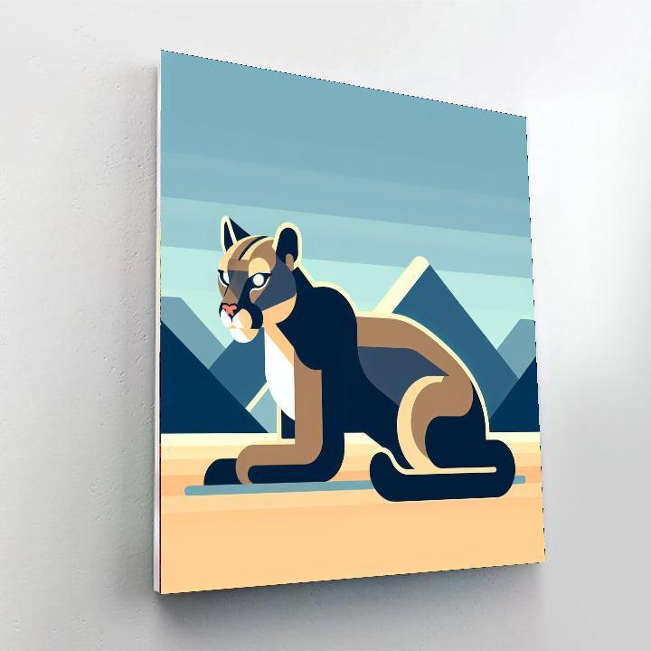 Curious Cougar Numbered Painting Kits