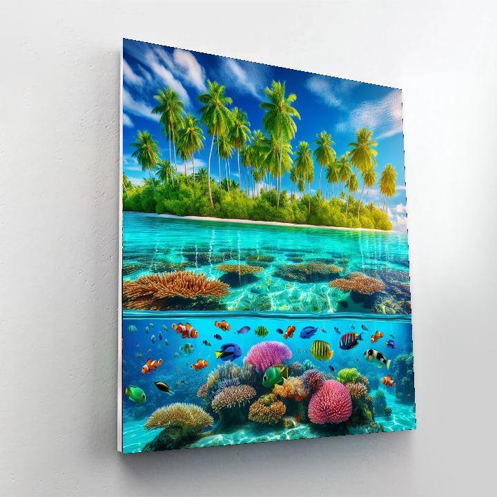 Enchanted Tropical Lagoon Painting By Numbers Kit
