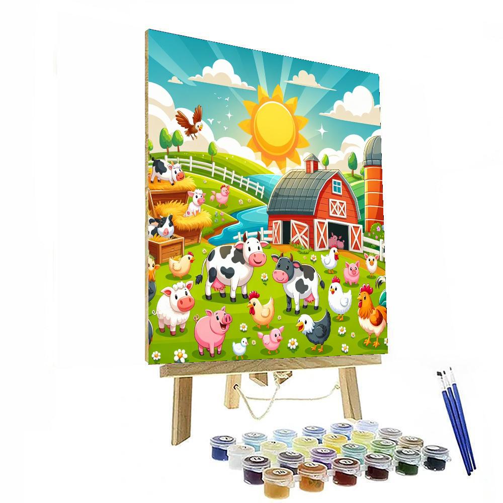 Farmyard Animal Adventure Numbered Painting Kits