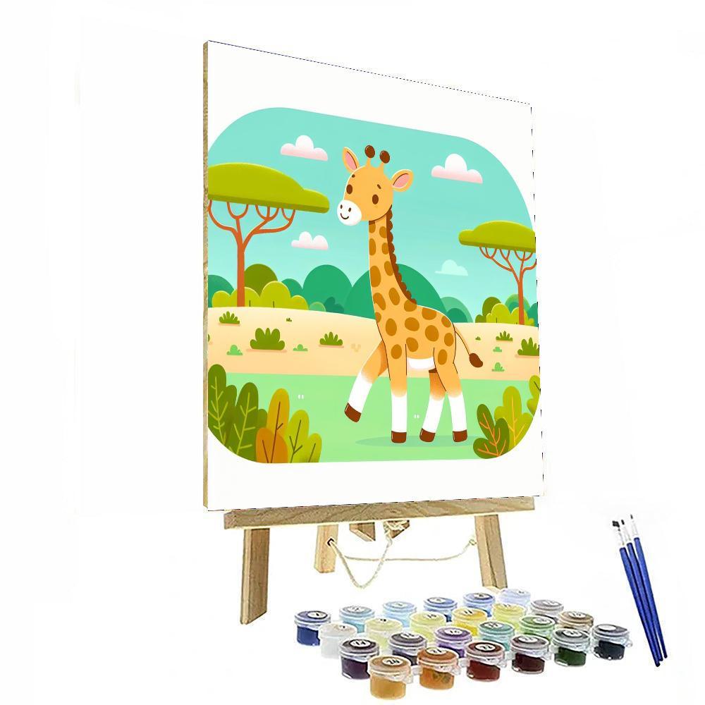 Gigantic Giraffe Adventure Paint By Numbers