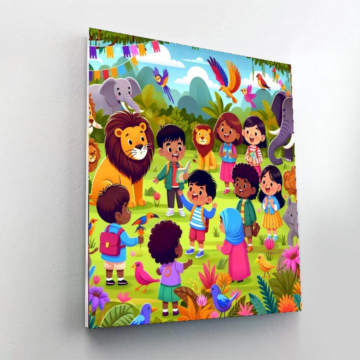 The Great Animal Adventure Painting Number Kit