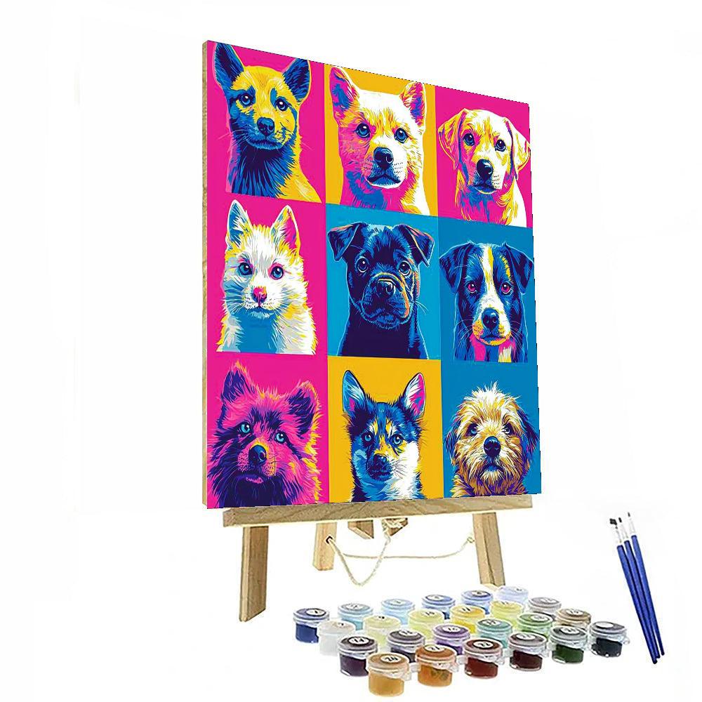 Andy Warhol Inspired Colorful Animal Portraits  Paint By Numbers