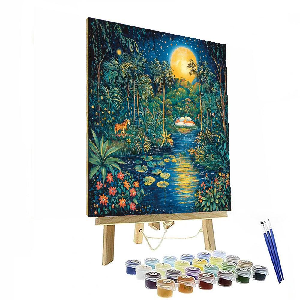Henri Rousseau Inspired Nocturnal Serenade  Paint By Numbers Kits