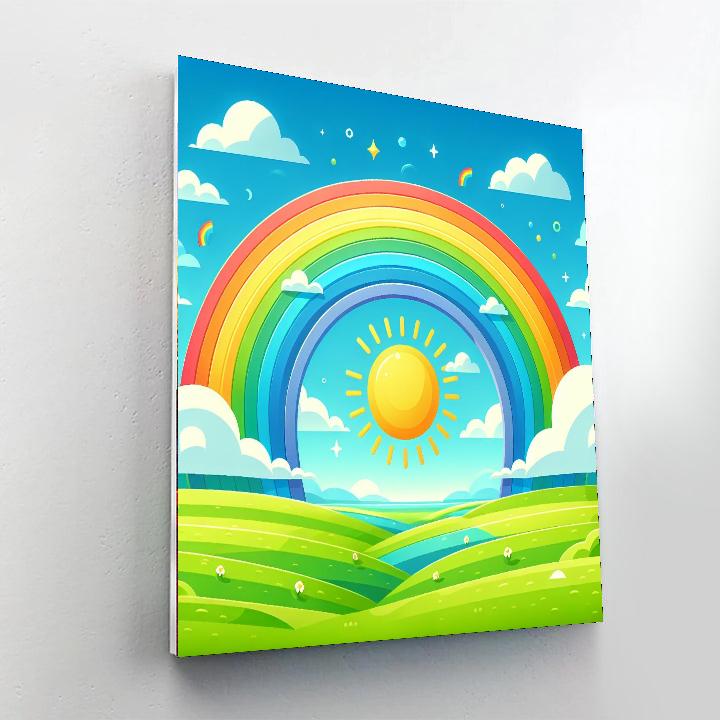 Brilliant Rainbow Paint By Numbers Art