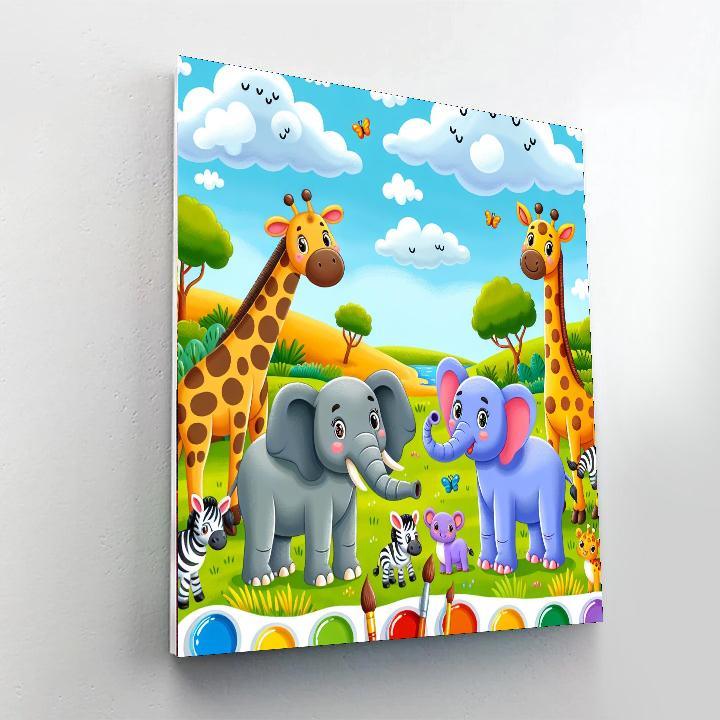 Fun Safari Number Painting