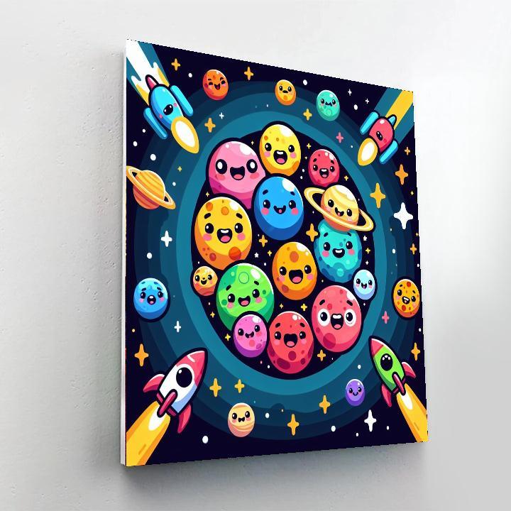 Charming Cosmos Number Painting