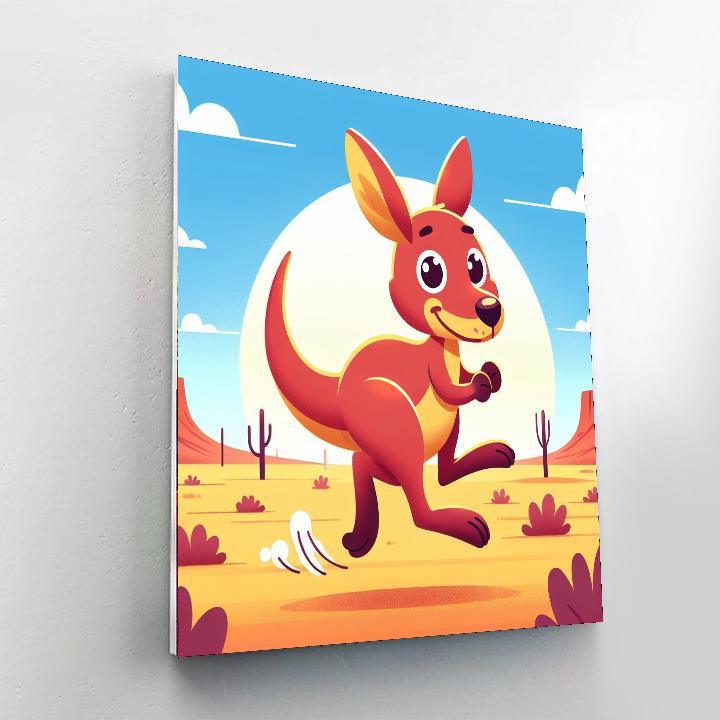 Bouncing Kangaroo's Outback Expedition Paint By Number