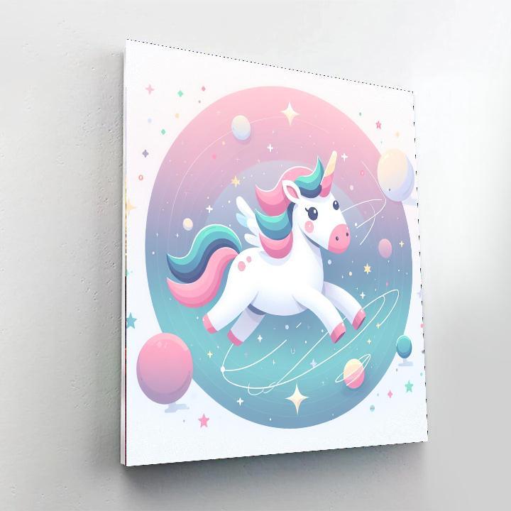 Galaxy Unicorn Ride Paint By Numbers Art