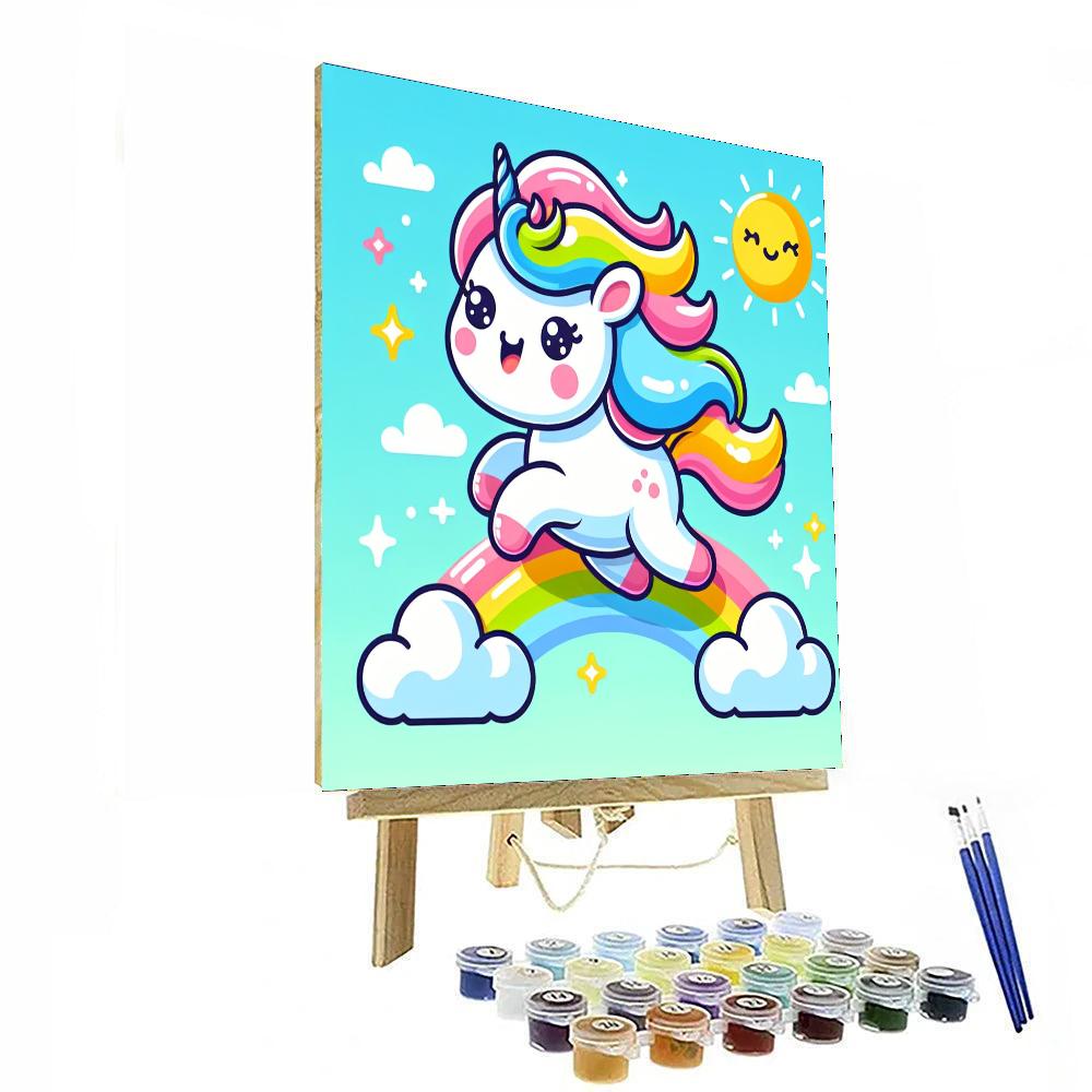 Fluffy Unicorn Number Painting