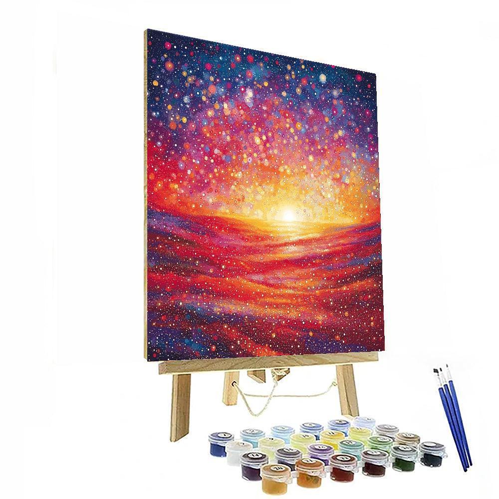 Georges Seurat Inspired Cosmic Dawn  Paint By Numbers Kits