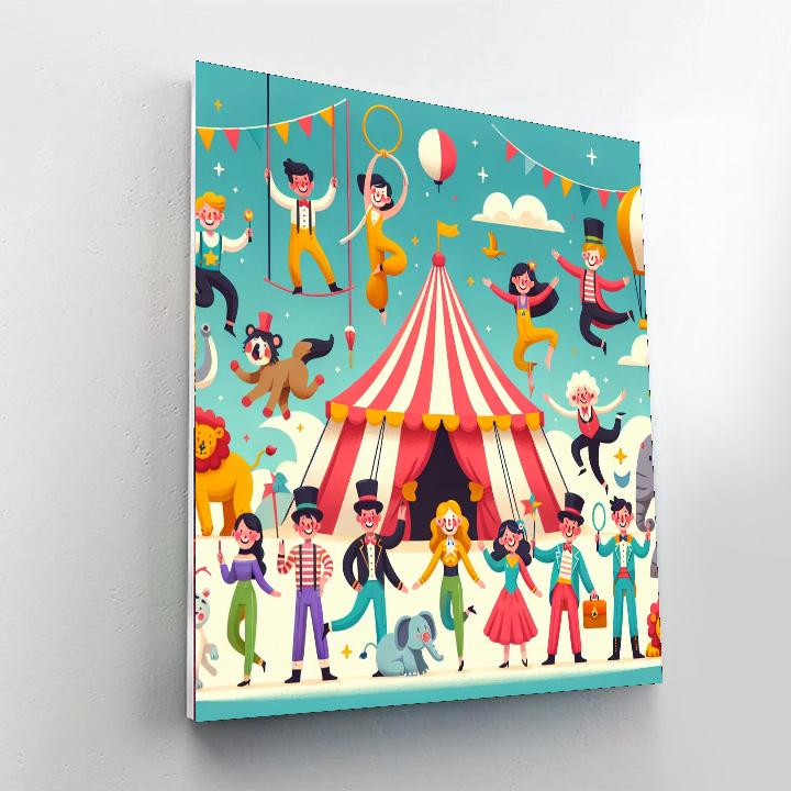 Cheery Circus Performance Paint By Numbers Art
