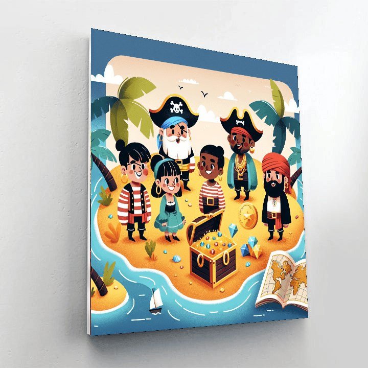 Pirate Pals And The Treasure Island Paint By Number