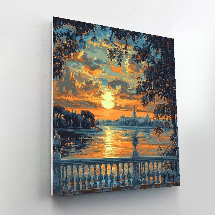 Sir Lawrence Alma-Tadema Inspired Radiant Sunset Harmony  Paint By Numbers