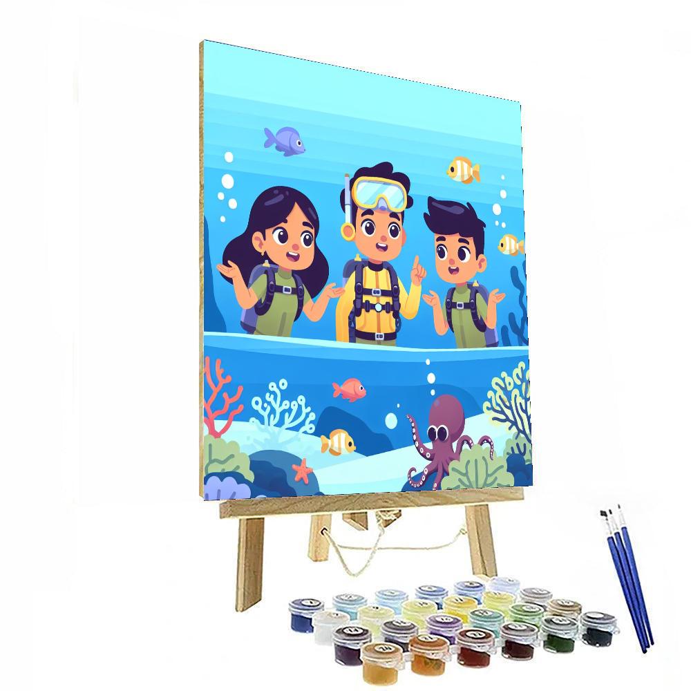 Undersea Exploration Adventure Painting By Numbers Kit