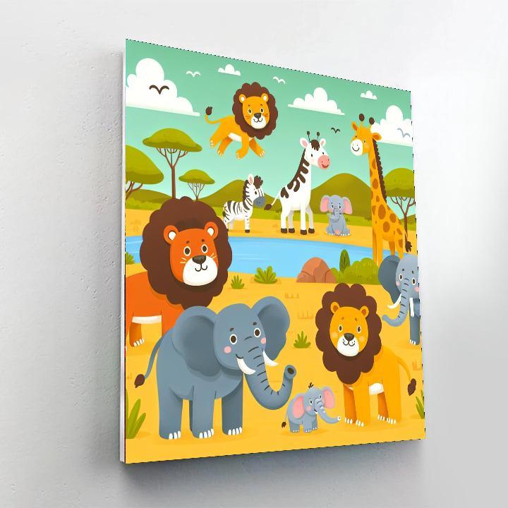Wildlife Wonders Safari Painting Number Kit