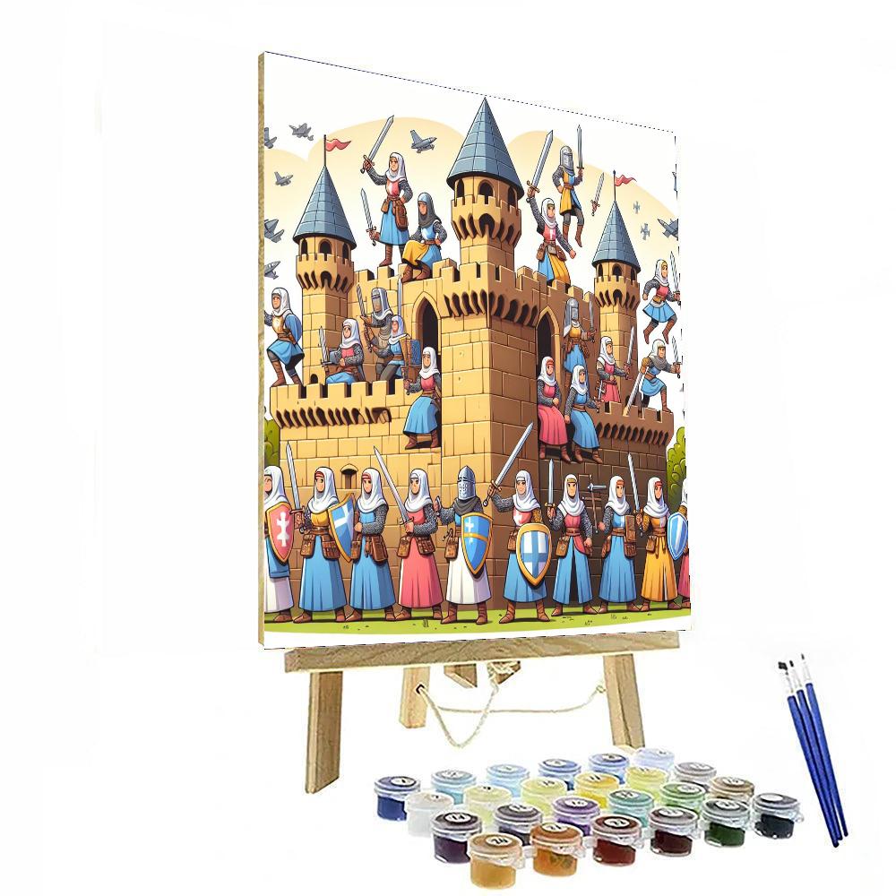 Medieval Castle Defense Numbered Painting Kits