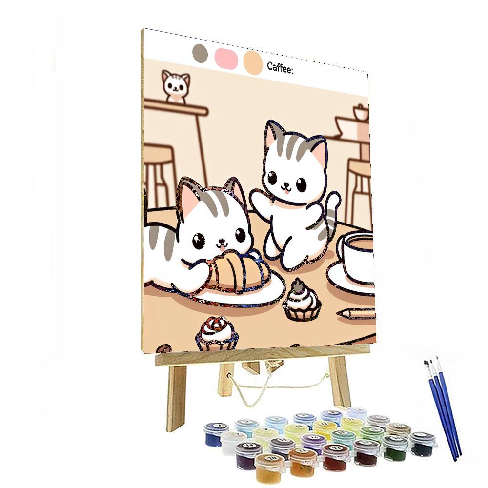 Curious Cat Cafe Number Painting