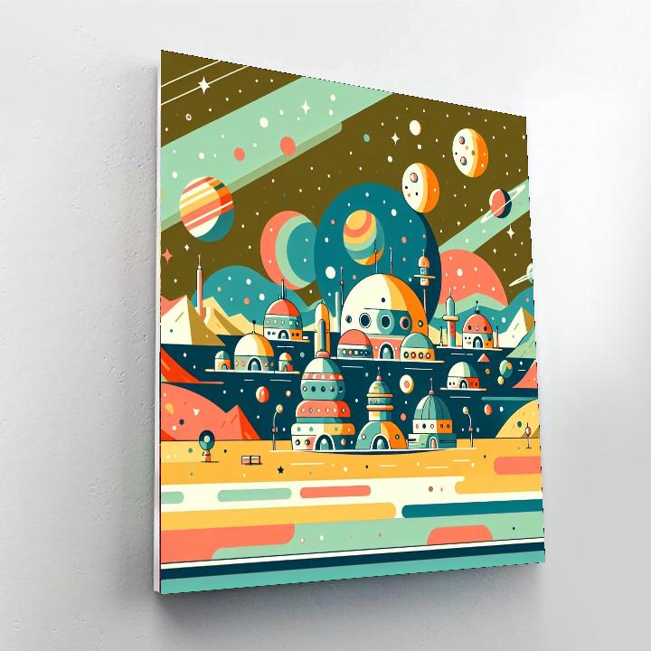 Galactic Space Colony Paint By Numbers Kits