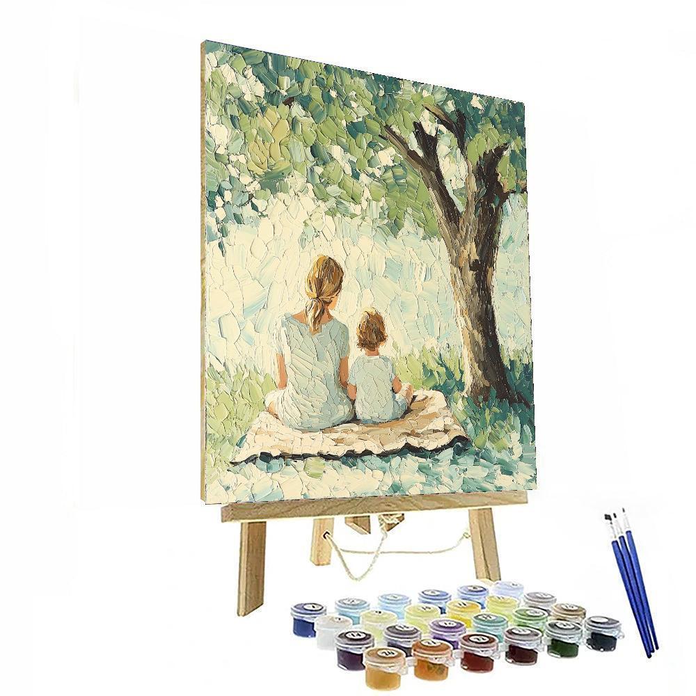 Afternoon Reading With Mom Painting Number Kit