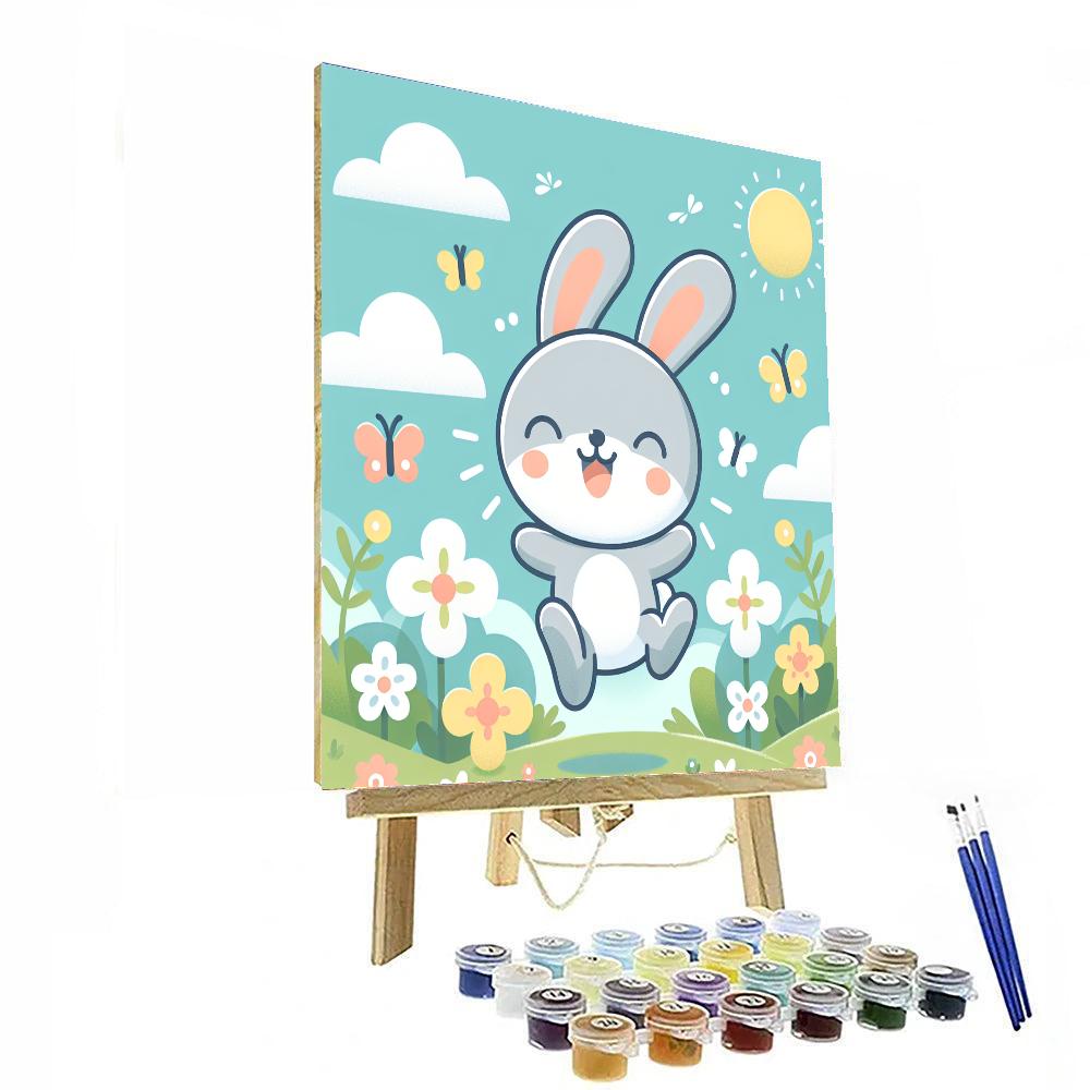 Frolicking Rabbit Painting By Numbers Kit